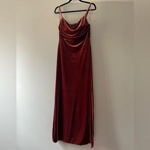 Revelry skye velvet terracotta dress